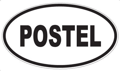 POSTEL - Oval Sticker