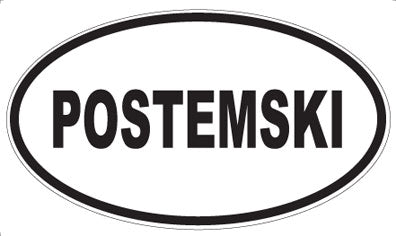 POSTEMSKI - Oval Sticker