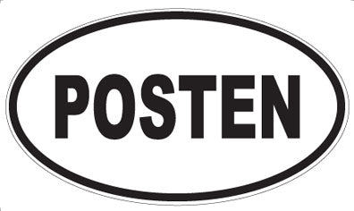 POSTEN - Oval Sticker
