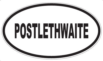 POSTLETHWAITE - Oval Sticker