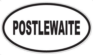 POSTLEWAITE - Oval Sticker