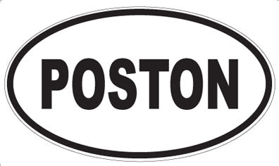 POSTON - Oval Sticker