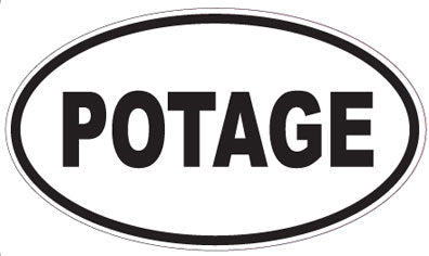 POTAGE - Oval Sticker