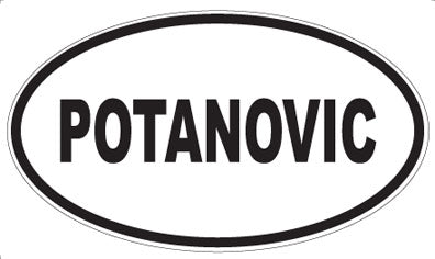 POTANOVIC - Oval Sticker