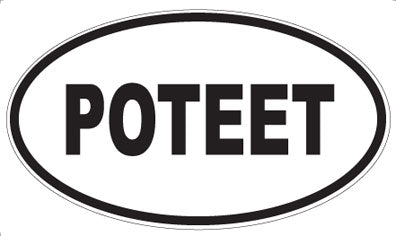 POTEET - Oval Sticker