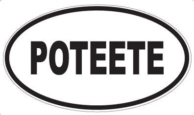 POTEETE - Oval Magnet