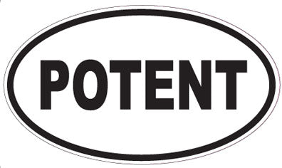 POTENT - Oval Sticker
