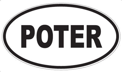 POTER - Oval Sticker
