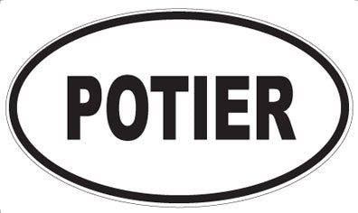 POTIER - Oval Sticker
