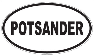 POTSANDER - Oval Sticker