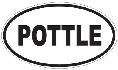 POTTLE - Oval Sticker