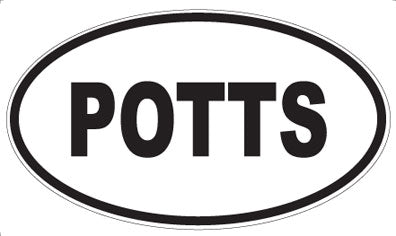 POTTS - Oval Sticker