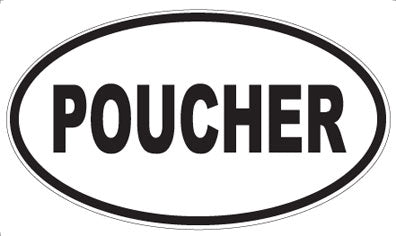POUCHER - Oval Sticker