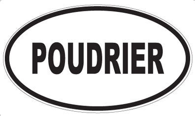 POUDRIER - Oval Sticker