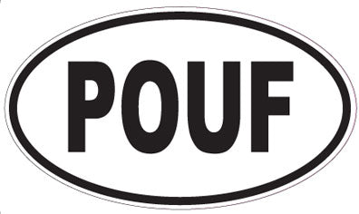 POUF - Oval Sticker