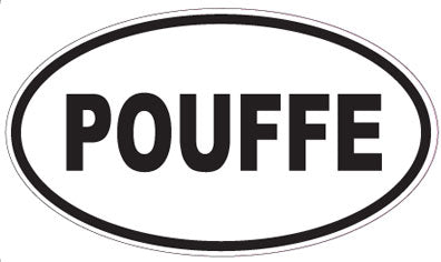 POUFFE - Oval Sticker