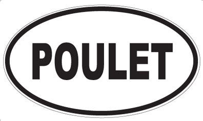 POULET - Oval Sticker
