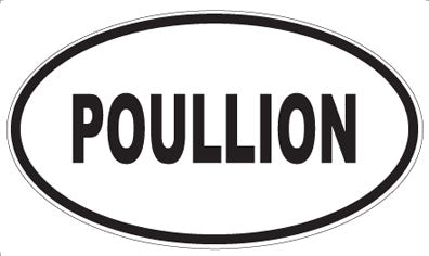 POULLION - Oval Sticker