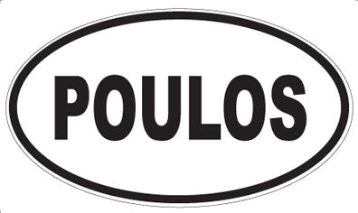 POULOS - Oval Sticker