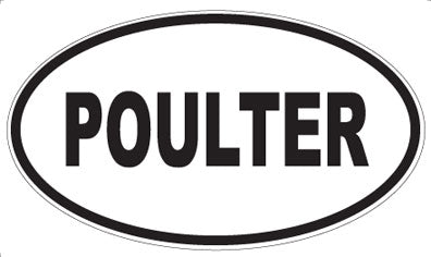 POULTER - Oval Sticker