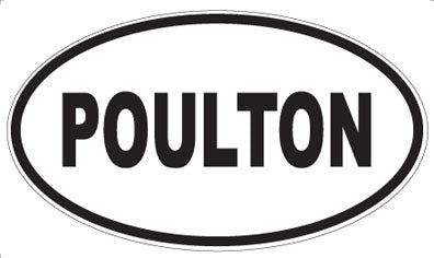 POULTON - Oval Sticker