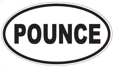 POUNCE - Oval Sticker
