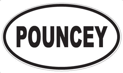 POUNCEY - Oval Sticker