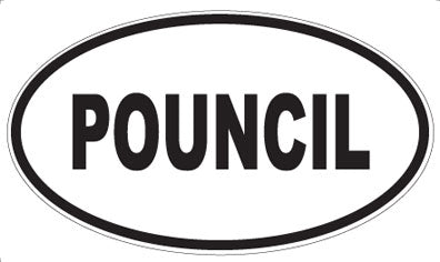 POUNCIL - Oval Sticker