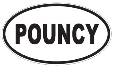 POUNCY - Oval Sticker