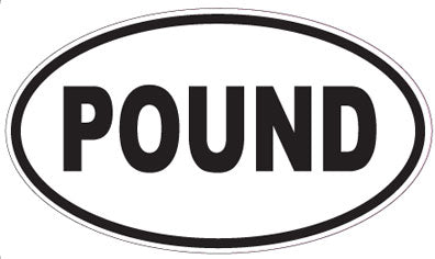 POUND - Oval Sticker