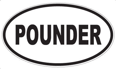 POUNDER - Oval Sticker