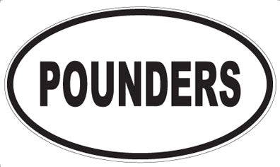 POUNDERS - Oval Sticker