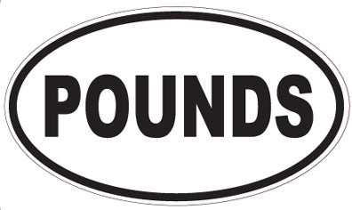 POUNDS - Oval Sticker