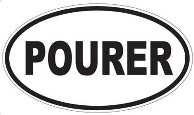 POURER - Oval Sticker