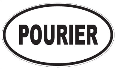 POURIER - Oval Sticker