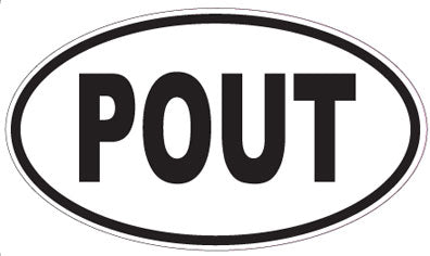 POUT - Oval Sticker