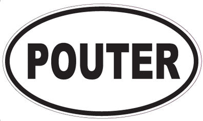 POUTER - Oval Sticker