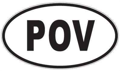 POV - 3 Letter Initials Oval Sticker