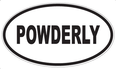 POWDERLY - Oval Sticker