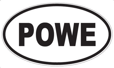 POWE - Oval Sticker