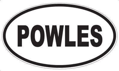POWLES - Oval Sticker