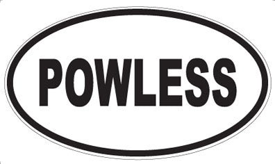 POWLESS - Oval Sticker