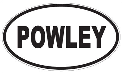 POWLEY - Oval Sticker