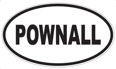 POWNALL - Oval Sticker