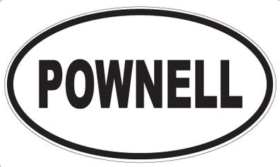 POWNELL - Oval Sticker