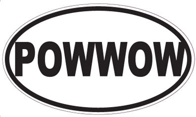 POWWOW - Oval Sticker