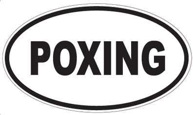 POXING - Oval Sticker