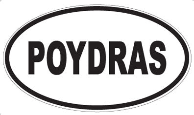 POYDRAS - Oval Sticker