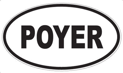 POYER - Oval Sticker