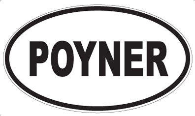 POYNER - Oval Sticker
